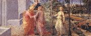Fra Filippo Lippi The Meeting of Joachim and Anna at the Golden Gate oil on canvas
